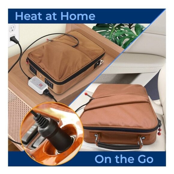 SereneLife Portable Hot Stones Warmer Bag With Digital Electric Heater No Stones - Picture 9 of 10